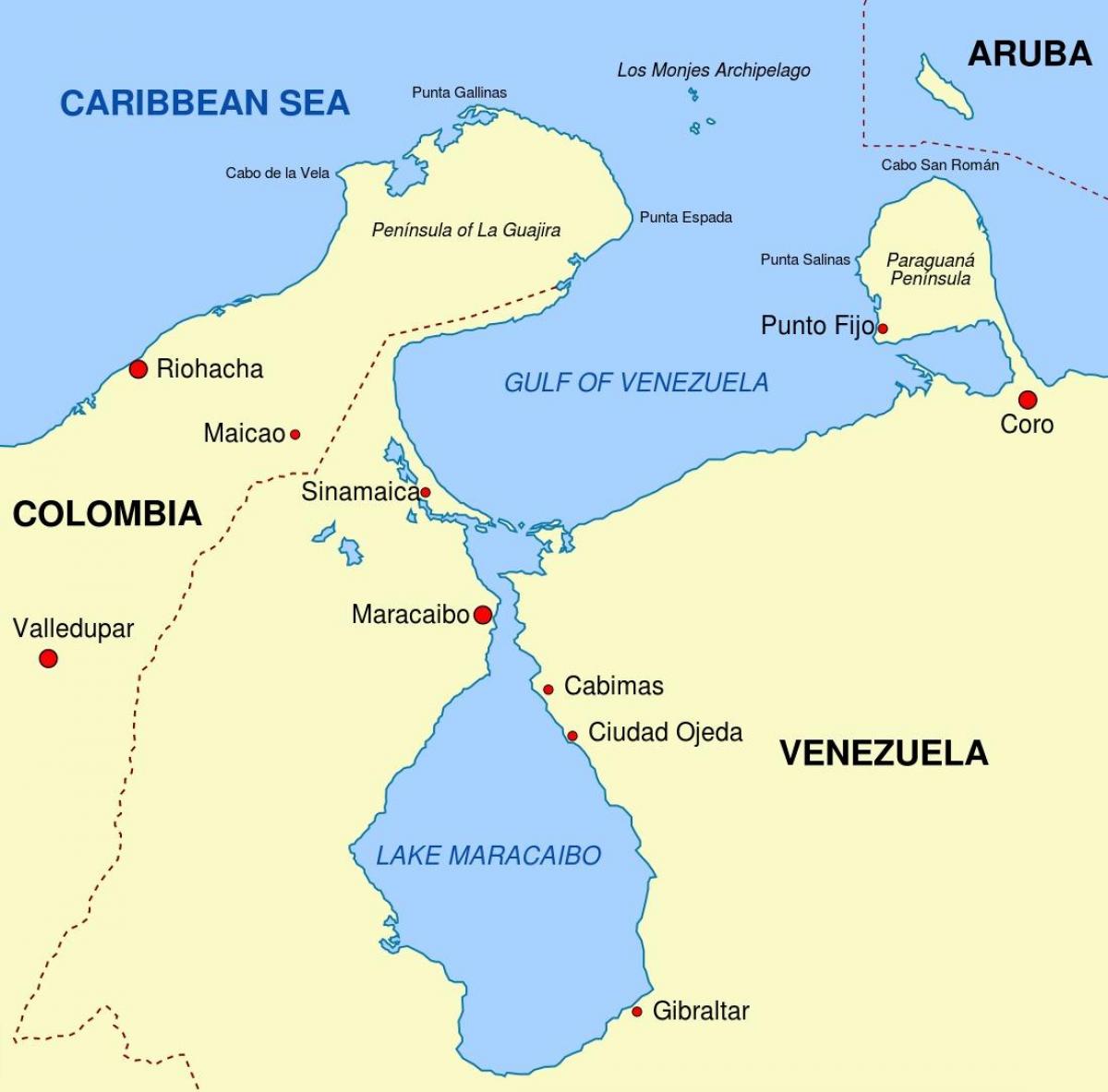 peta dari teluk venezuela