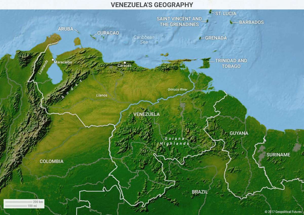 peta geografi venezuela