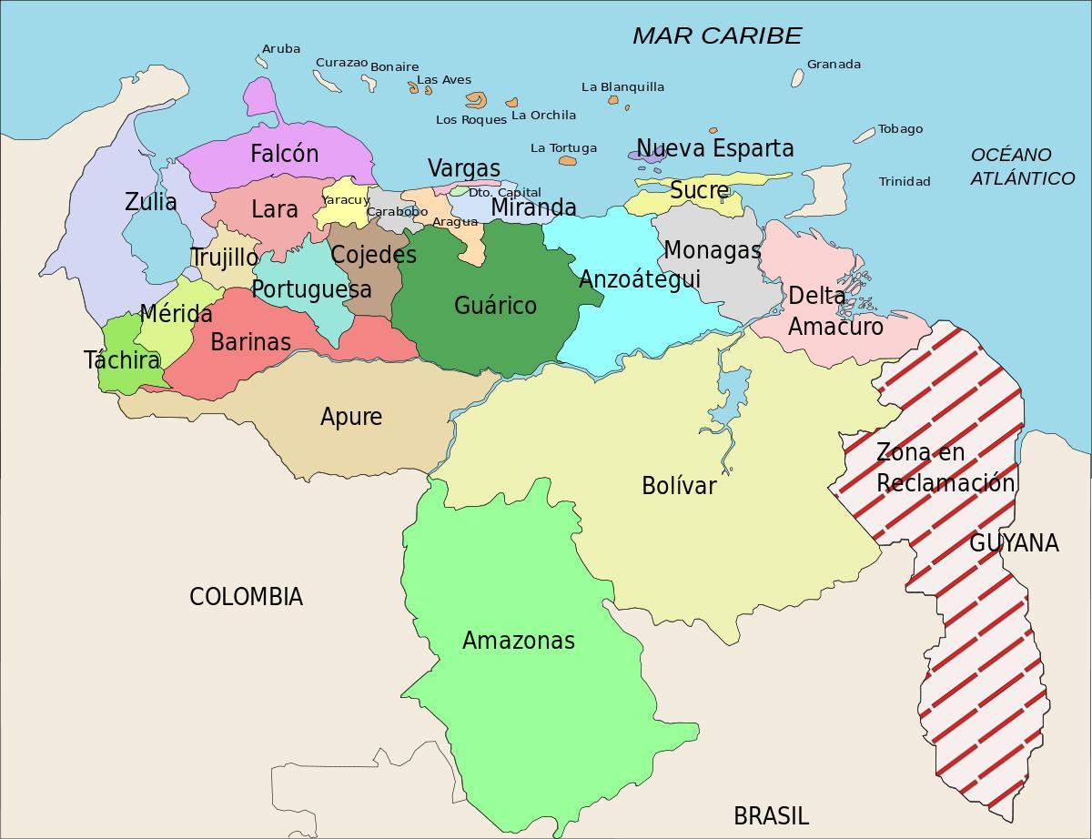 peta venezuela serikat