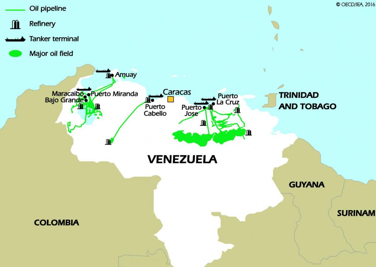 cadangan minyak venezuela peta
