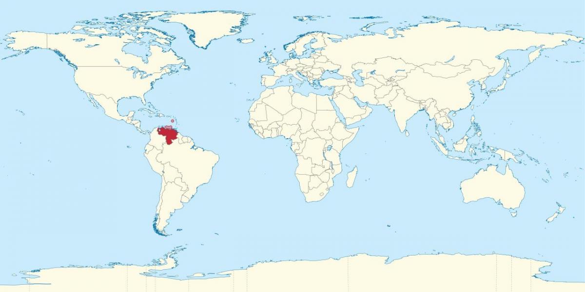 venezuela pada peta dunia
