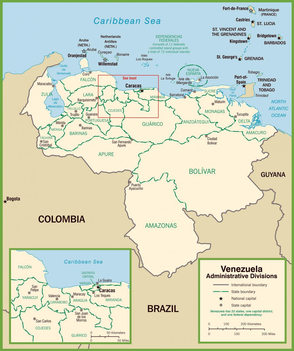 peta venezuela politik