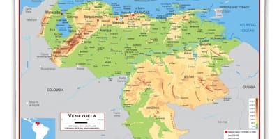 Peta venezuela elevasi