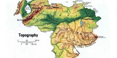 Peta topografi venezuela